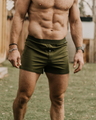 Man standing, facing the camera in a NADS Green Organic Cotton Boxer. 