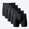 5 Black Pairs of Organic Cotton Compression Boxer Briefs