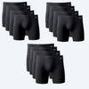 8 Black Pairs of Organic Cotton Boxer Briefs and 4 Black Pairs of Organic Cotton Compression Boxer Briefs