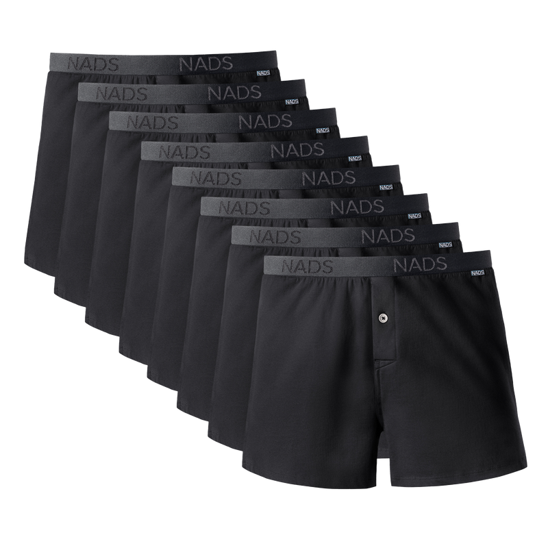 Organic Cotton Boxer 8 Pack: Black