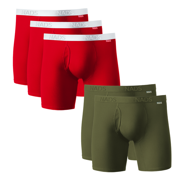 3 Holiday Red Briefs & 2 Green Briefs