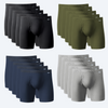 20 Pairs of Organic Cotton Boxer Briefs. 5 each in Black, Green, Blue & Grey. 