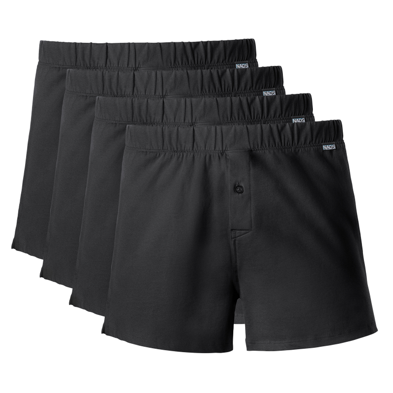 Organic Cotton BALL-NATURAL Boxer 4 Pack: Black